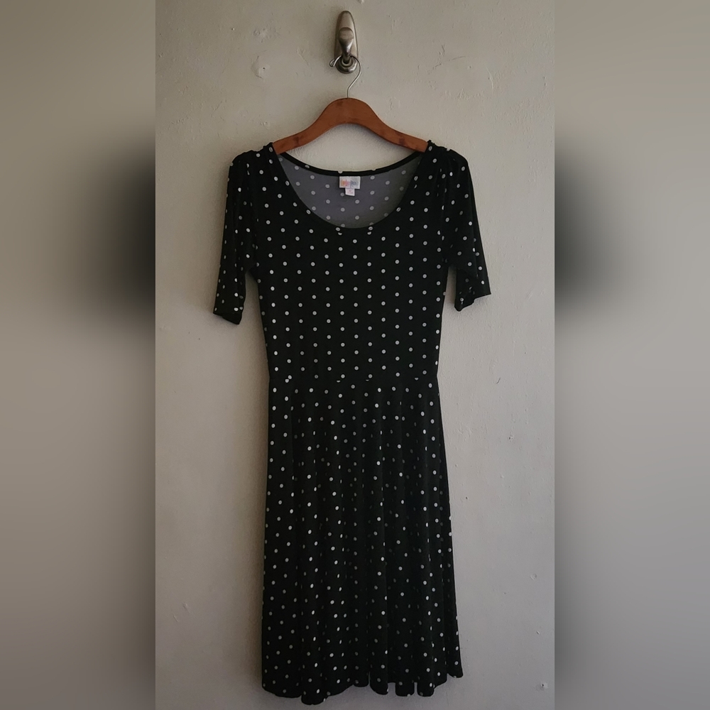 LuLaRoe Polka-Dot Midi Dress